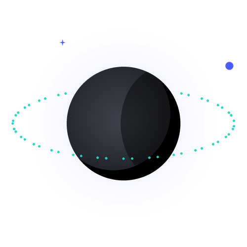 Rotating planet graphic